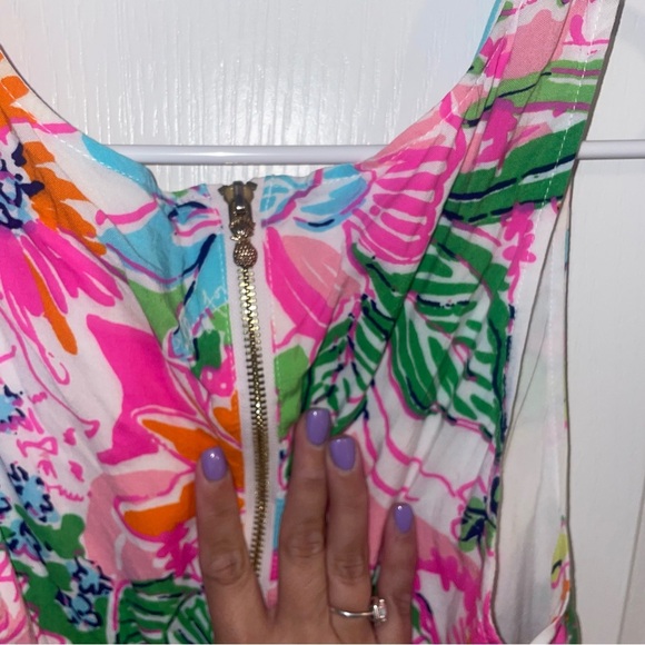 Lilly Pulitzer Target Bright Floral Nosey Posey‎ Swing Baby Doll Top Tank Sz Sm - Picture 6 of 6